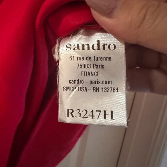 Sandro lace top for and flare mini dress size 3/Large - Picture 5 of 6